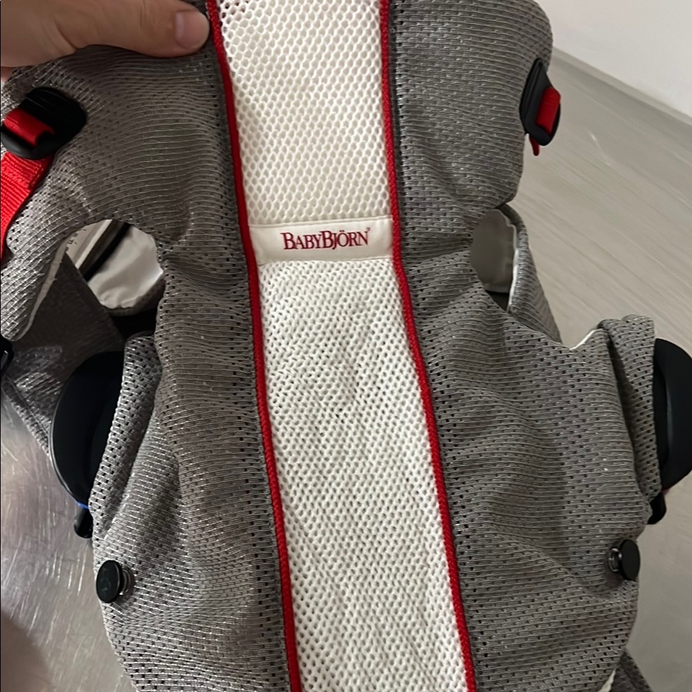 BabyBjorn Gray and Red Kids Accessory Bag